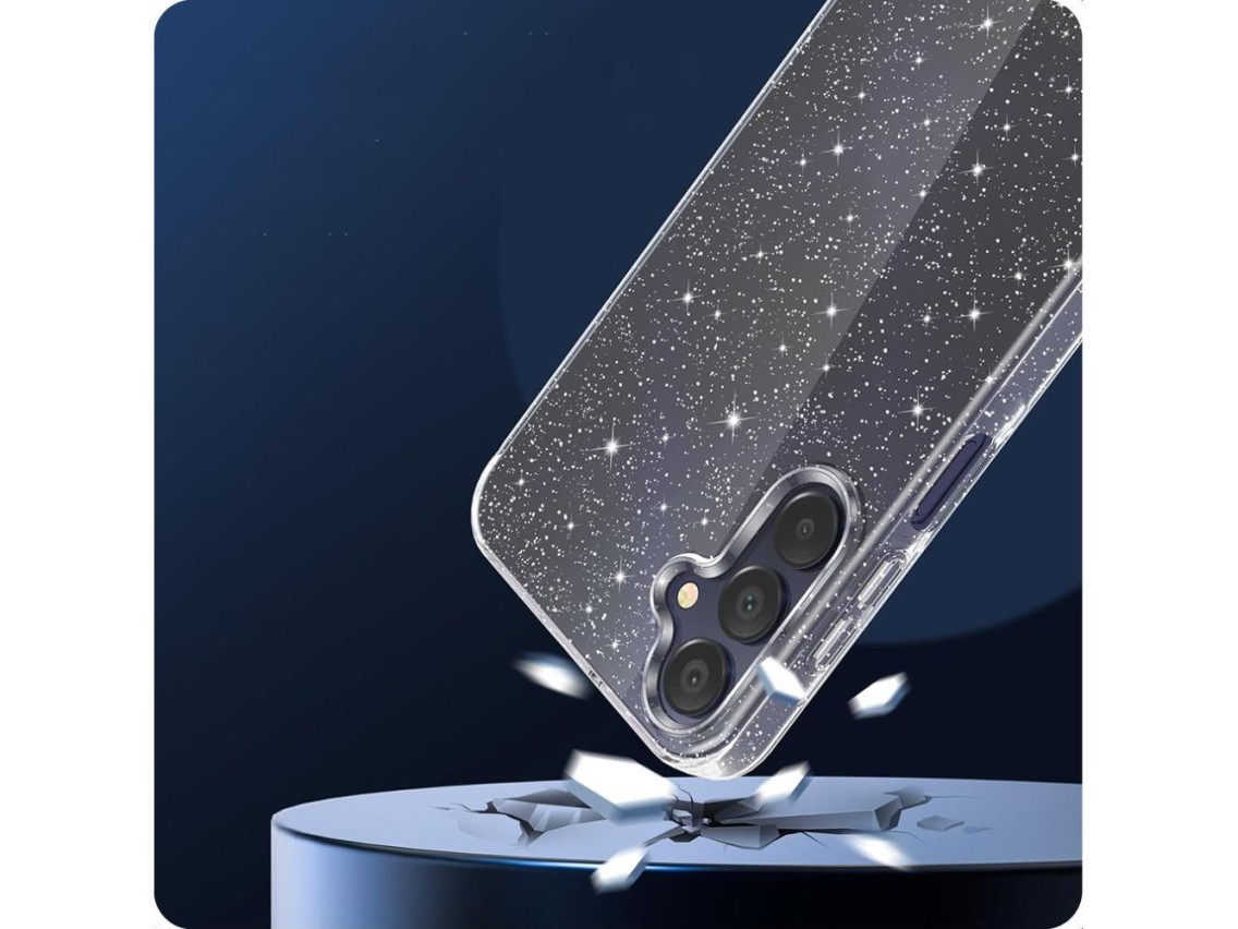 Tech-Protect FlexAir Case for Samsung Galaxy S25 - Clear-Glitter