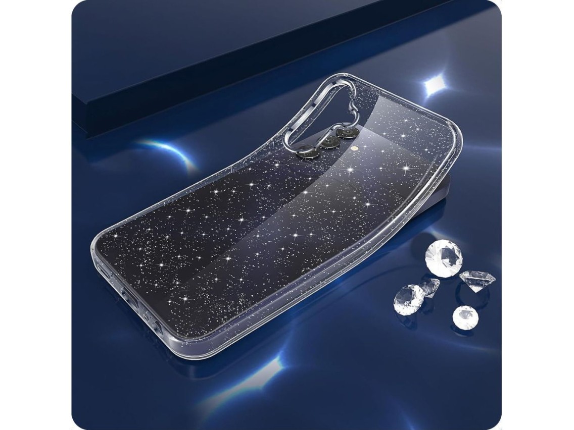 Tech-Protect FlexAir Case for Samsung Galaxy S25 - Clear-Glitter