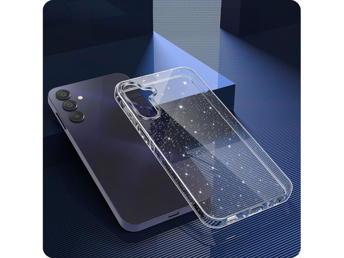 Tech-Protect FlexAir Case for Samsung Galaxy S25 - Clear-Glitter