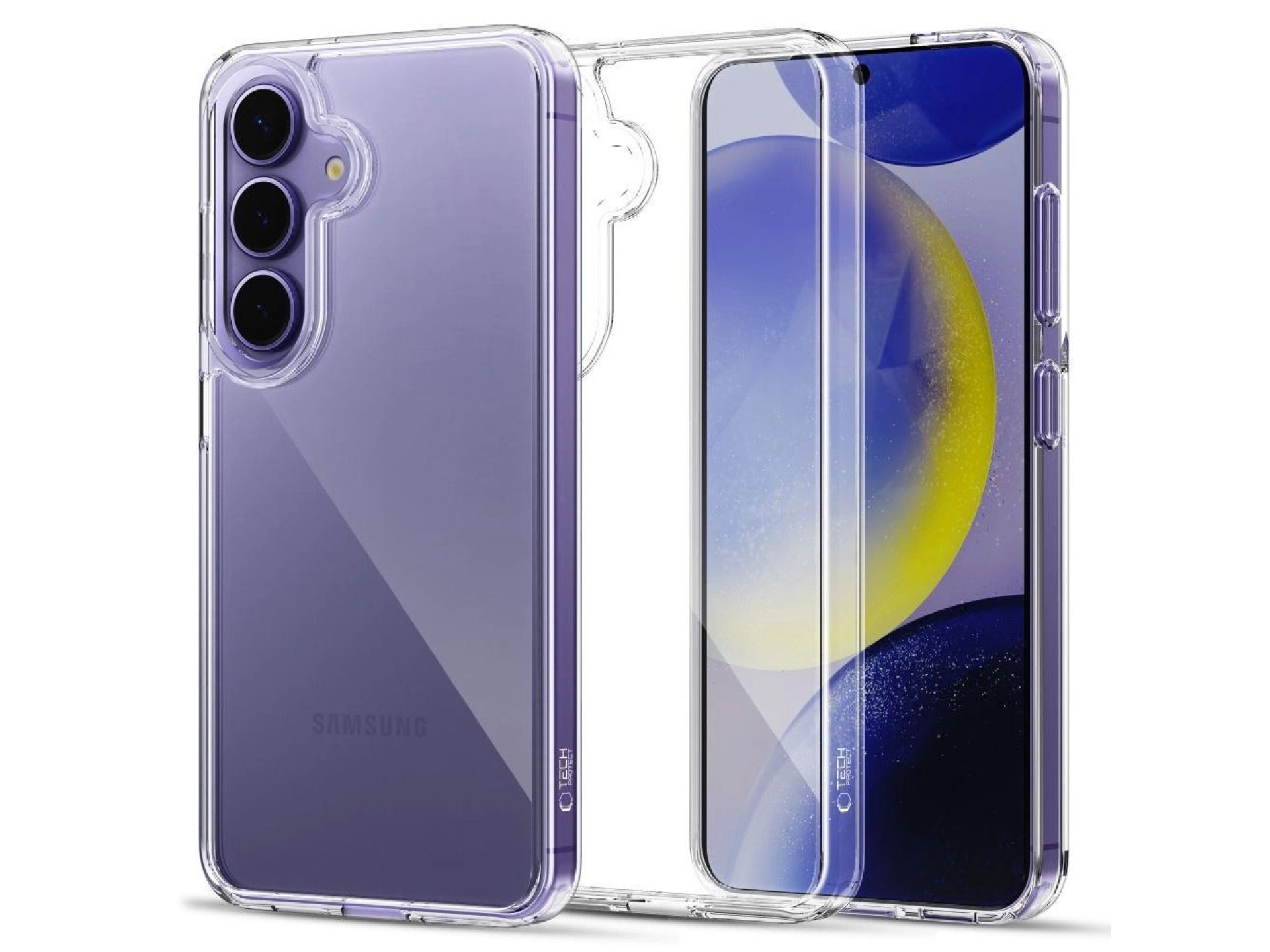 Capa híbrida Tech-Protect Flexair para Samsung Galaxy S25 - Transparente