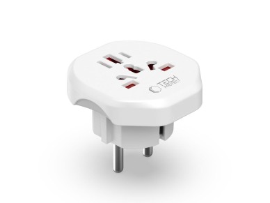 Adaptador de viaje universal Tech-Protect para la UE - blanco
