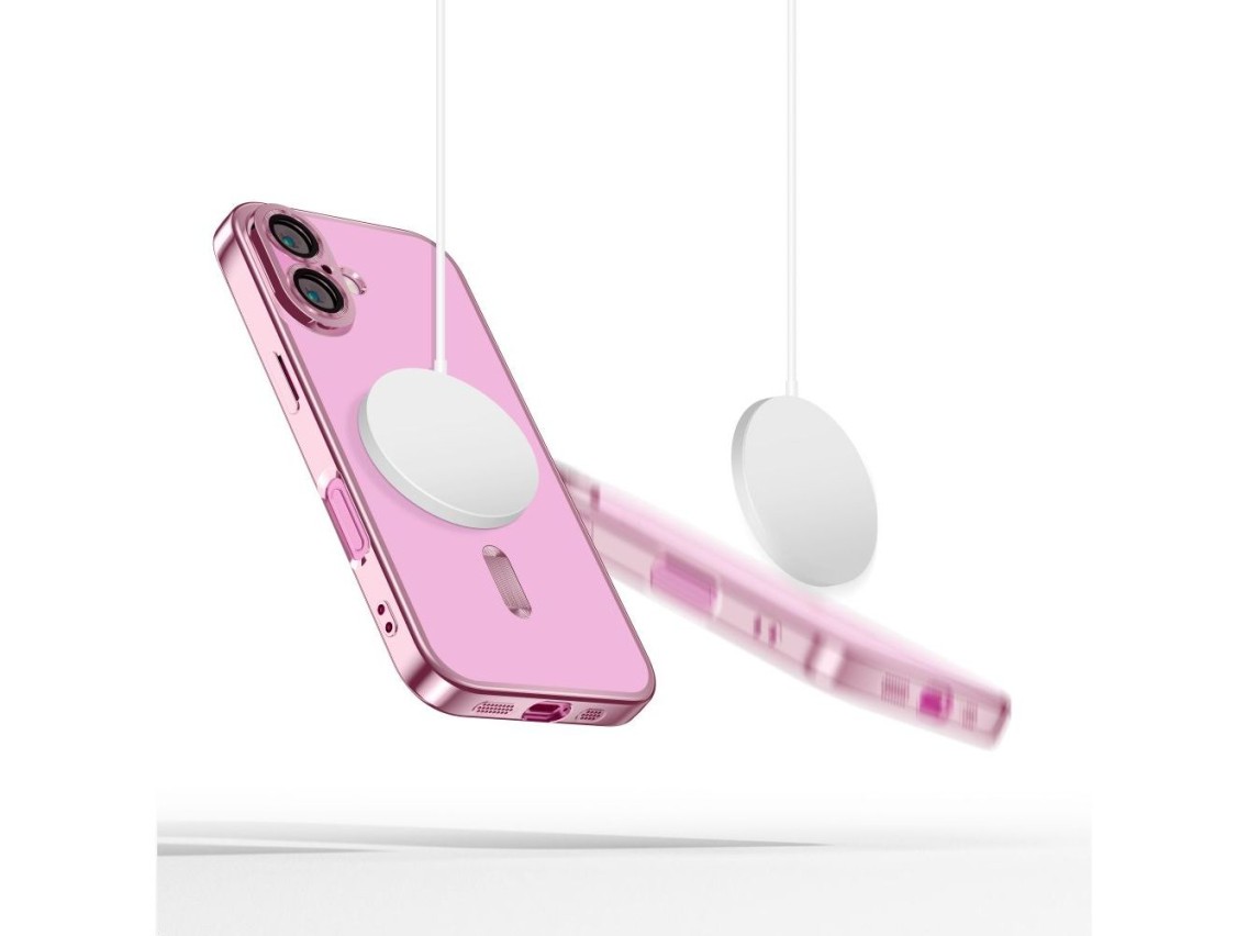 Tech-Protect MagFlex MagSafena iPhone 16 Case - Clear / Pink