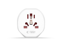 Adaptador de viaje universal Tech-Protect para la UE - blanco Adaptador de viaje universal Tech-Protect para la UE - blanco