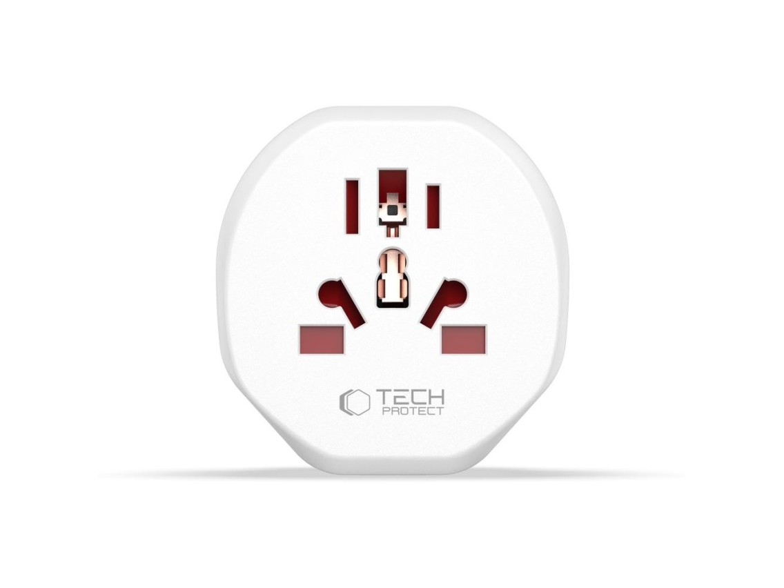 Adaptador de viaje universal Tech-Protect para la UE - blanco