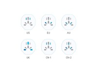 Adaptador de viaje universal Tech-Protect para la UE - blanco Adaptador de viaje universal Tech-Protect para la UE - blanco