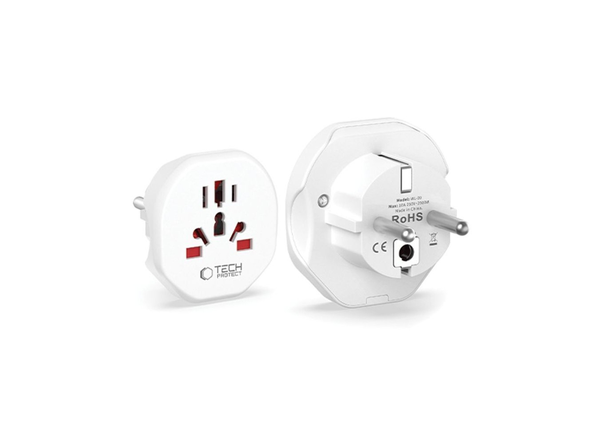 Adaptador de viaje universal Tech-Protect para la UE - blanco