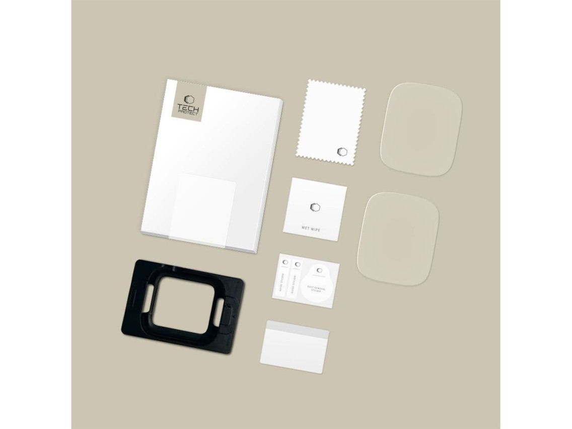 Juego de 2 láminas de hidrogel Tech-Protect Supreme para Apple Watch de 10 pulgadas y 42 mm - transp