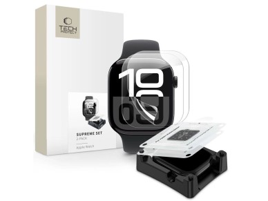 Tech-Protect Supreme Hydrogel Film Set 2-pack for Apple Watch 10 42 mm - transparent