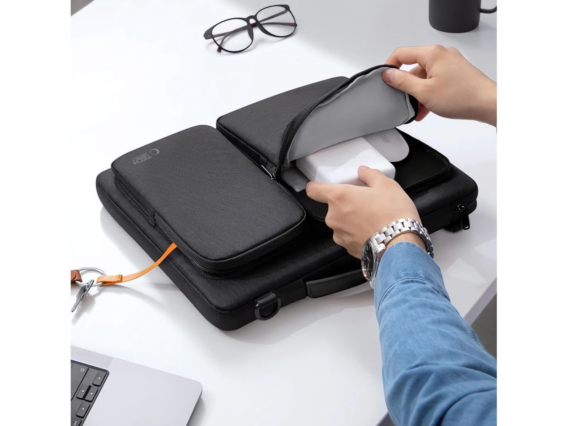 Mochila para laptop Tech-Protect Defender de 15 a 16 polegadas - Preta
