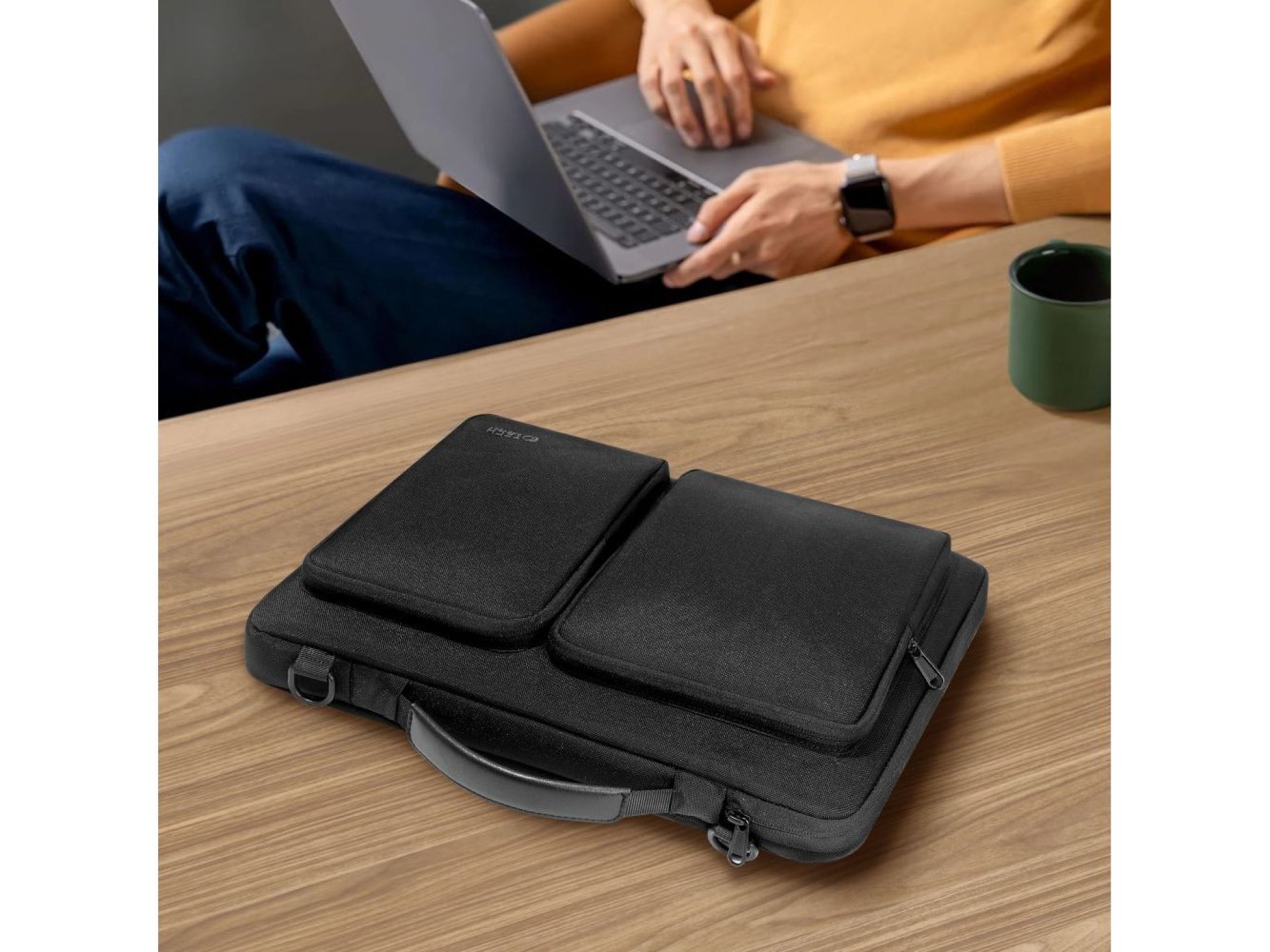 Mochila para laptop Tech-Protect Defender de 15 a 16 polegadas - Preta