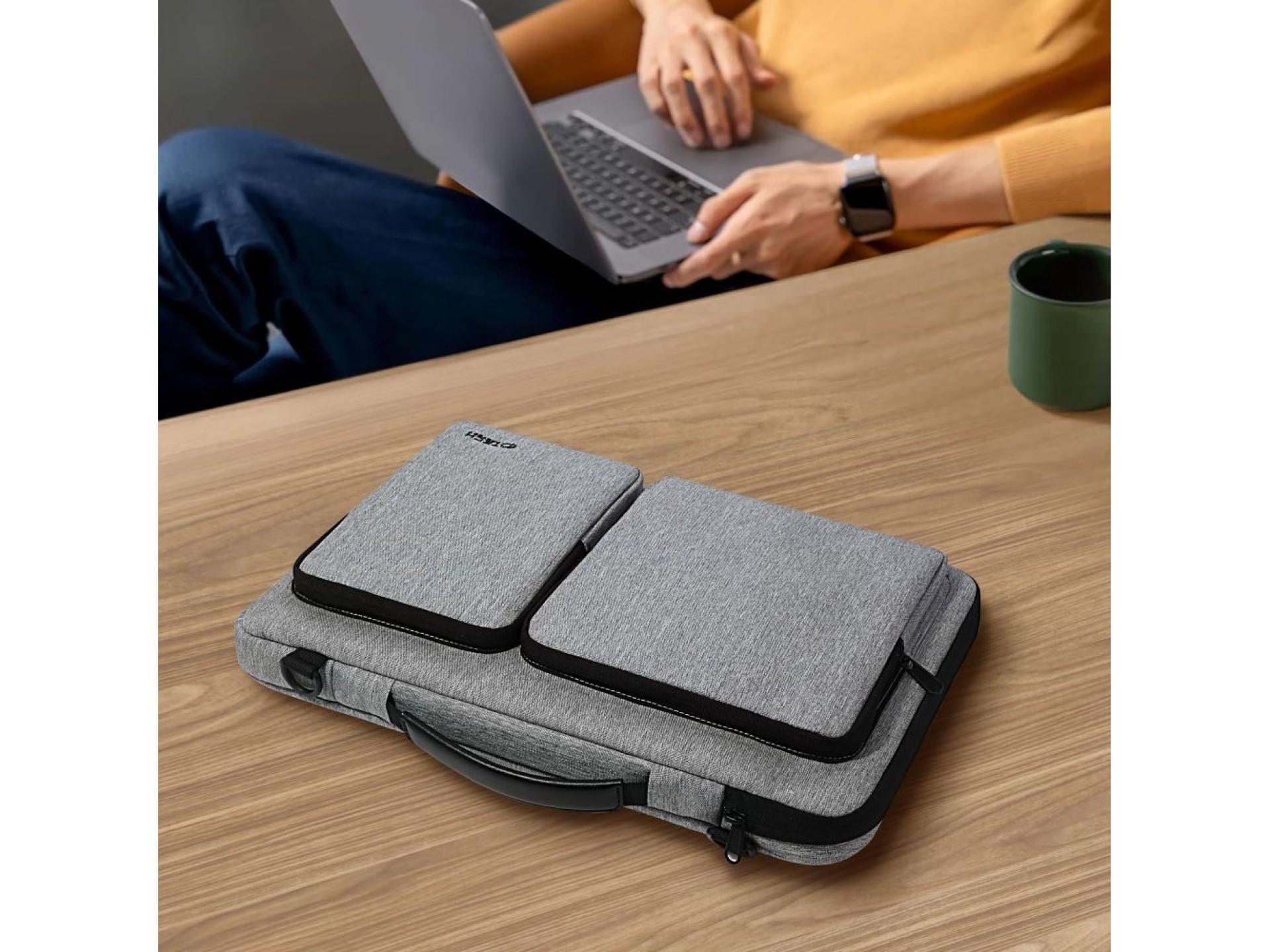Mochila para laptop Tech-Protect Defender 13-14 - Cinza