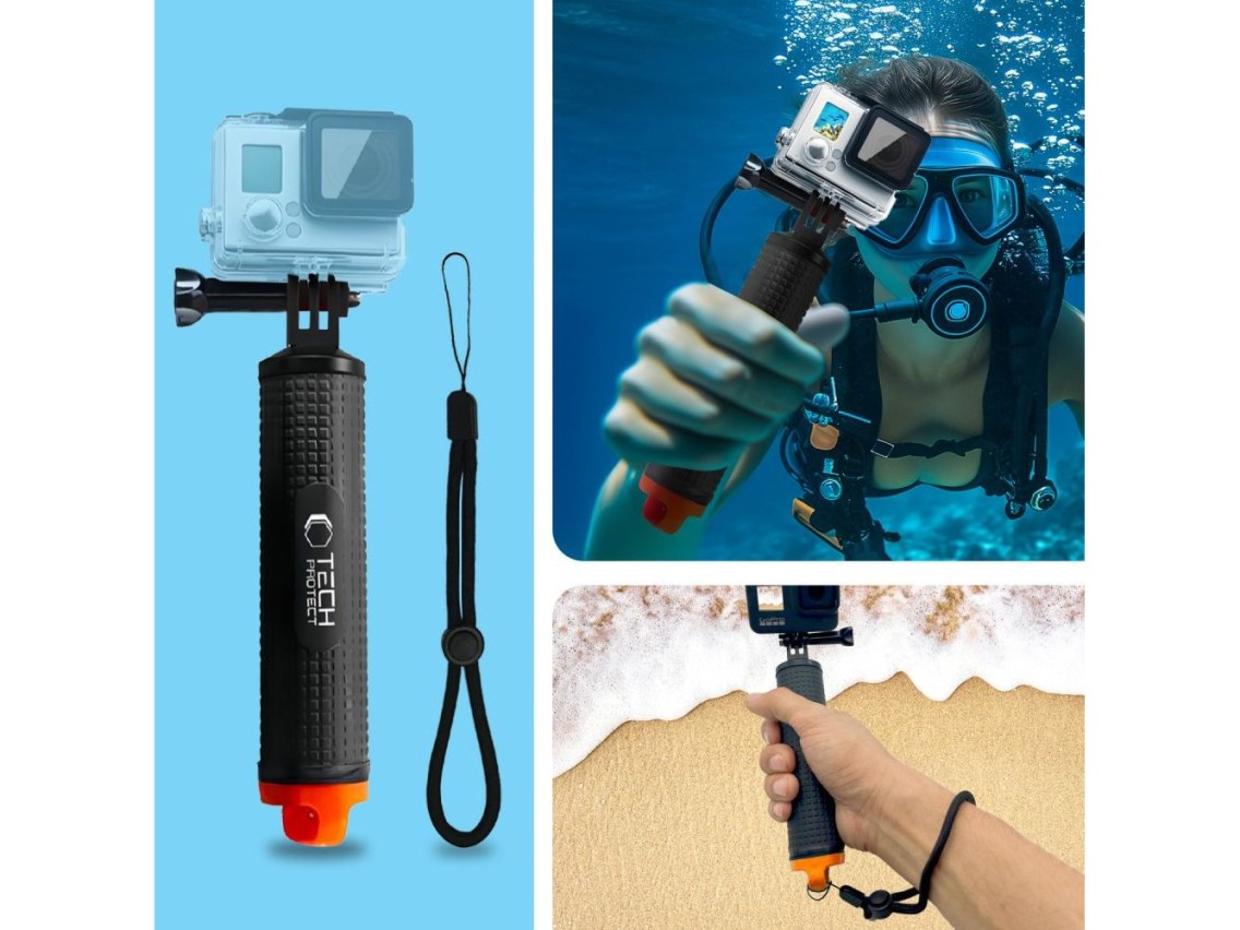 Tech-Protect GA100 Hand Grip for GoPro / DJI - Black