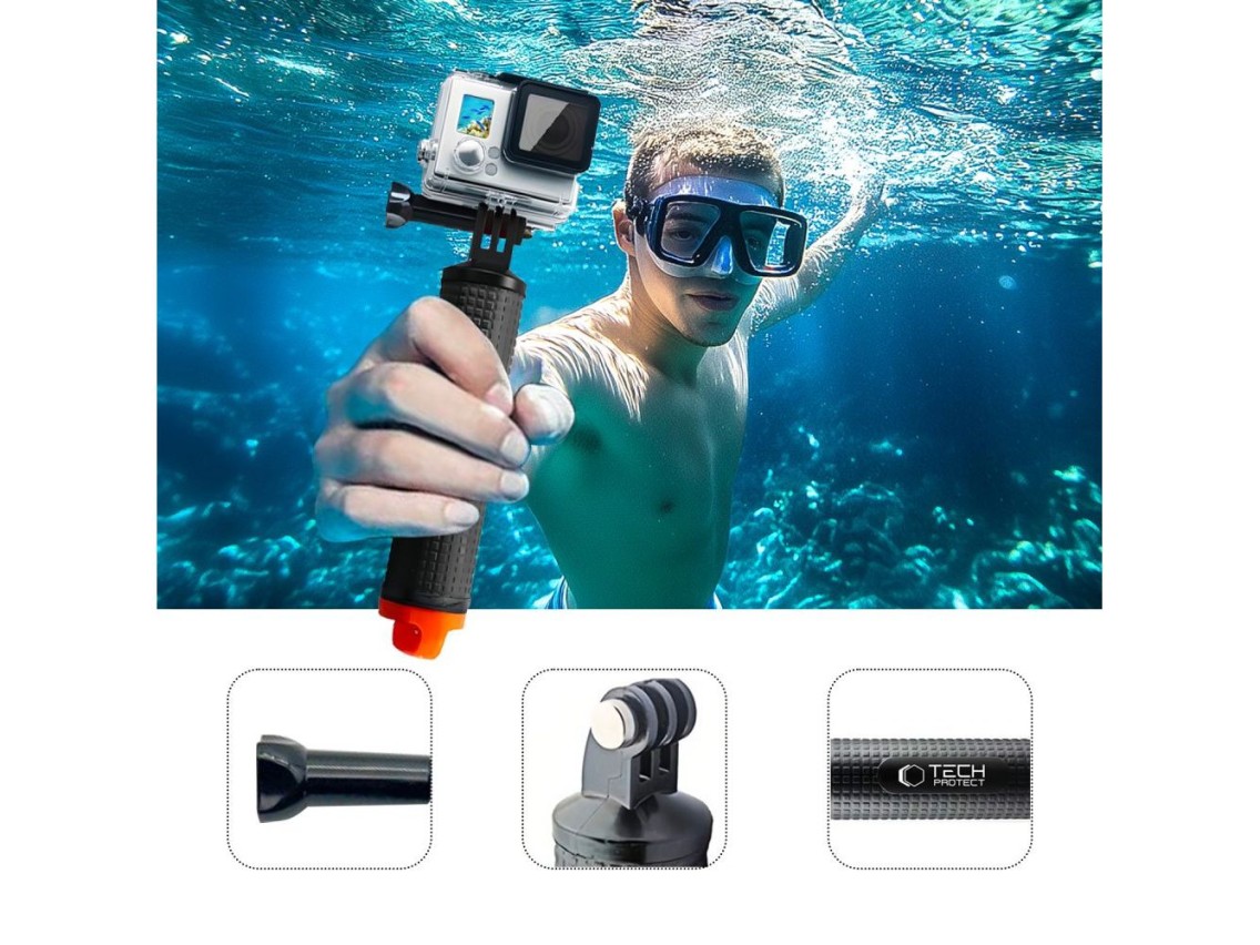 Tech-Protect GA100 Hand Grip for GoPro / DJI - Black