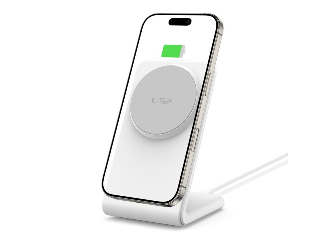 Cargador inalámbrico Tech-Protect QI15W-A38 MagSafe - Blanco