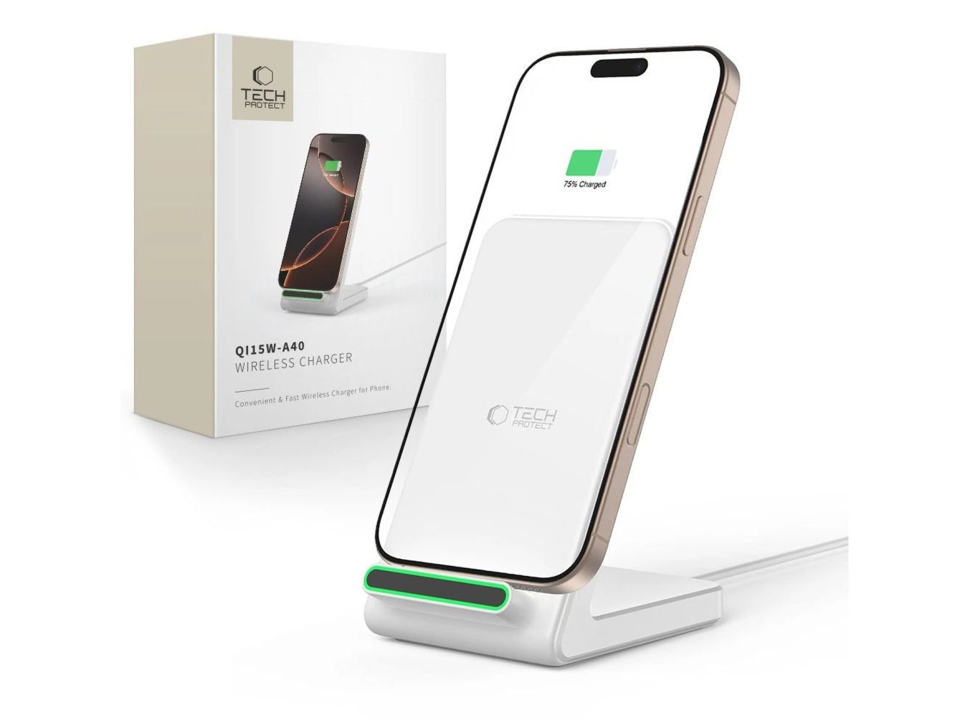 Tech-Protect QI15W-A40 Wireless Charger - White