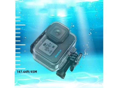 Capa � prova d'�gua Tech-Protect GA200 para GoPro Hero 9 / 10 / 11 / 12 - Transparente