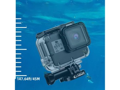 Capa � prova d'�gua Tech-Protect GA200 para GoPro Hero 5 / 6 / 7 - Transparente