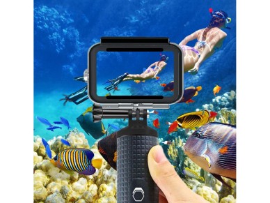 Capa � prova d'�gua Tech-Protect GA200 para GoPro Hero 9 / 10 / 11 / 12 - Transparente