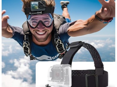 Suporte de cabe�a Tech-Protect GA100 para GoPro / DJI - Preto