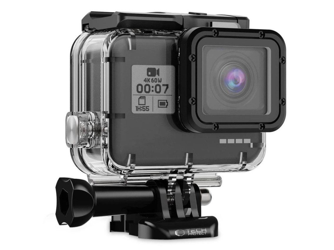 Capa à prova d'água Tech-Protect GA200 para GoPro Hero 5 / 6 / 7 - Transparente