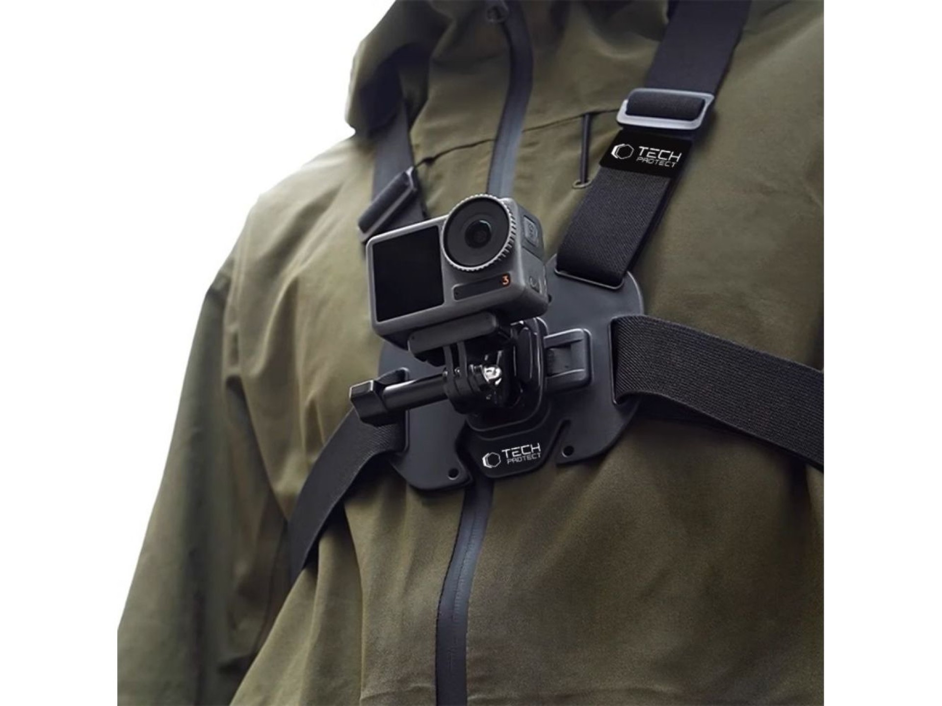 Suporte de peito Tech-Protect GA100 para GoPro / DJI - Preto