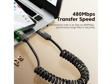 Cable USB tipo C Tech-Protect UB20T Ultraboost PD100W/5A de 180 cm - Negro