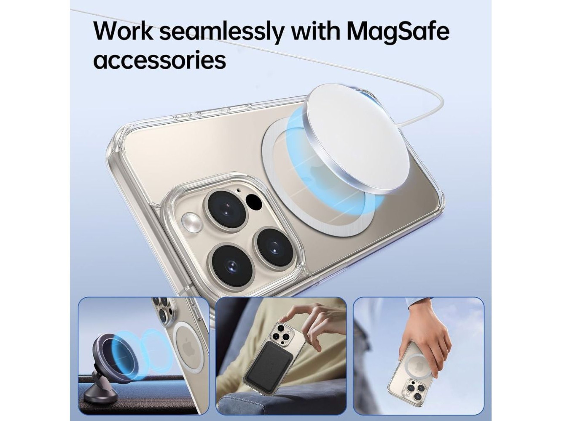 Anel MagSafe 2 em 1 Tech-Protect MMP-110 - Prata / Prata