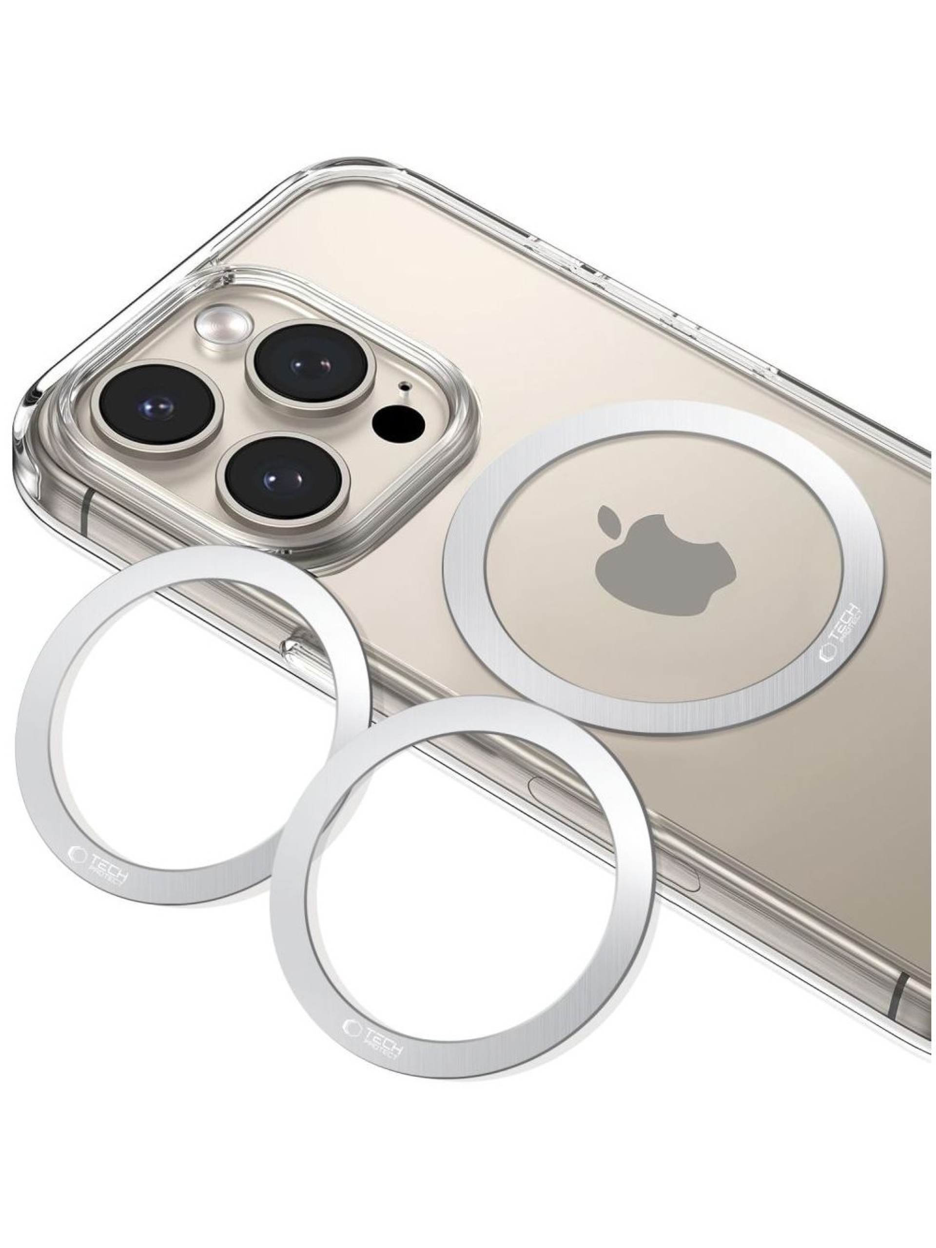 Anel MagSafe 2 em 1 Tech-Protect MMP-110 - Prata / Prata