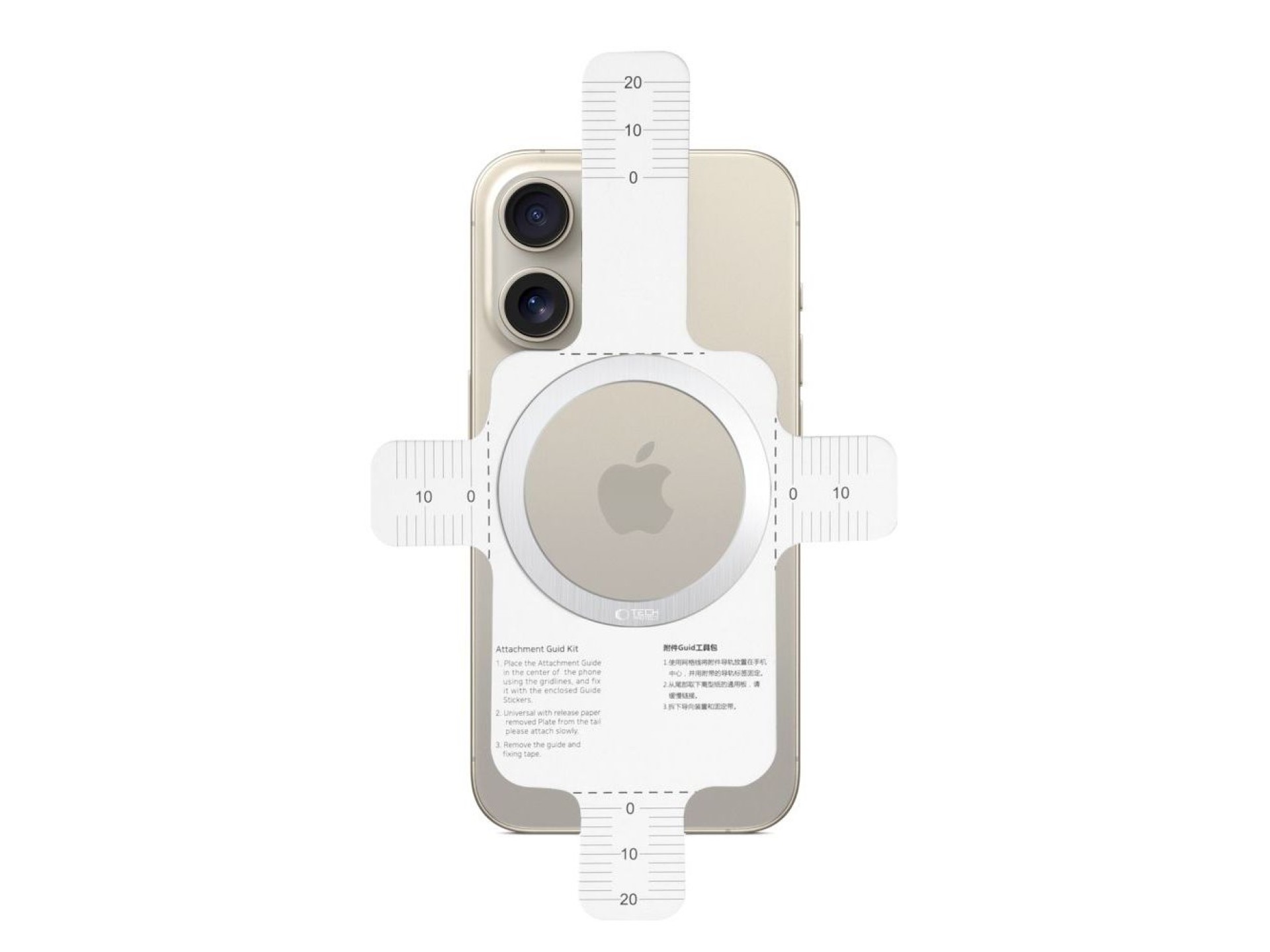 Anel MagSafe 2 em 1 Tech-Protect MMP-110 - Prata / Prata