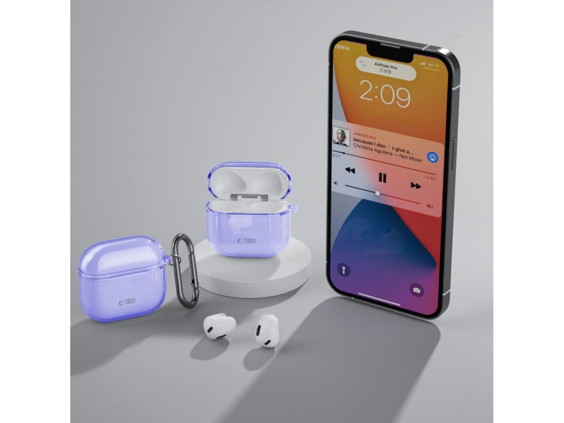 Capa Tech-Protect FlexAir para AirPods 4 - Roxa