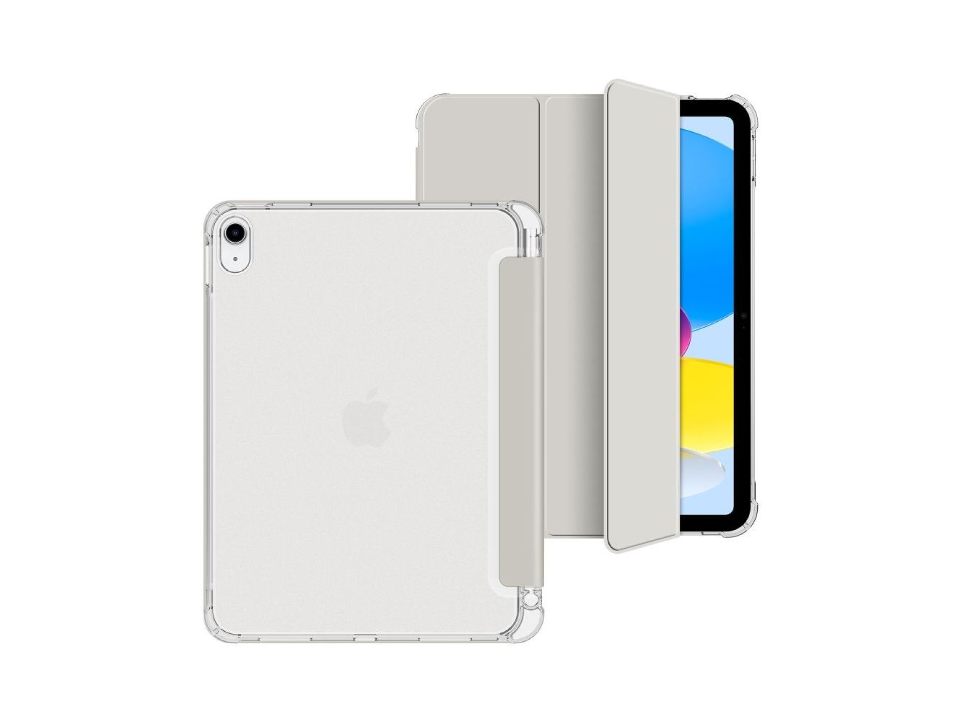 Capa híbrida Tech-Protect SC Pen para iPad 10 / 2022 - Cinza - Transparente
