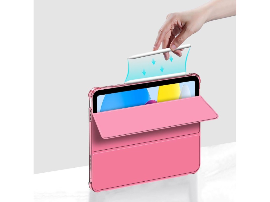 Capa híbrida Tech-Protect SC Pen para iPad 10 / 2022 - Rosa - Transparente