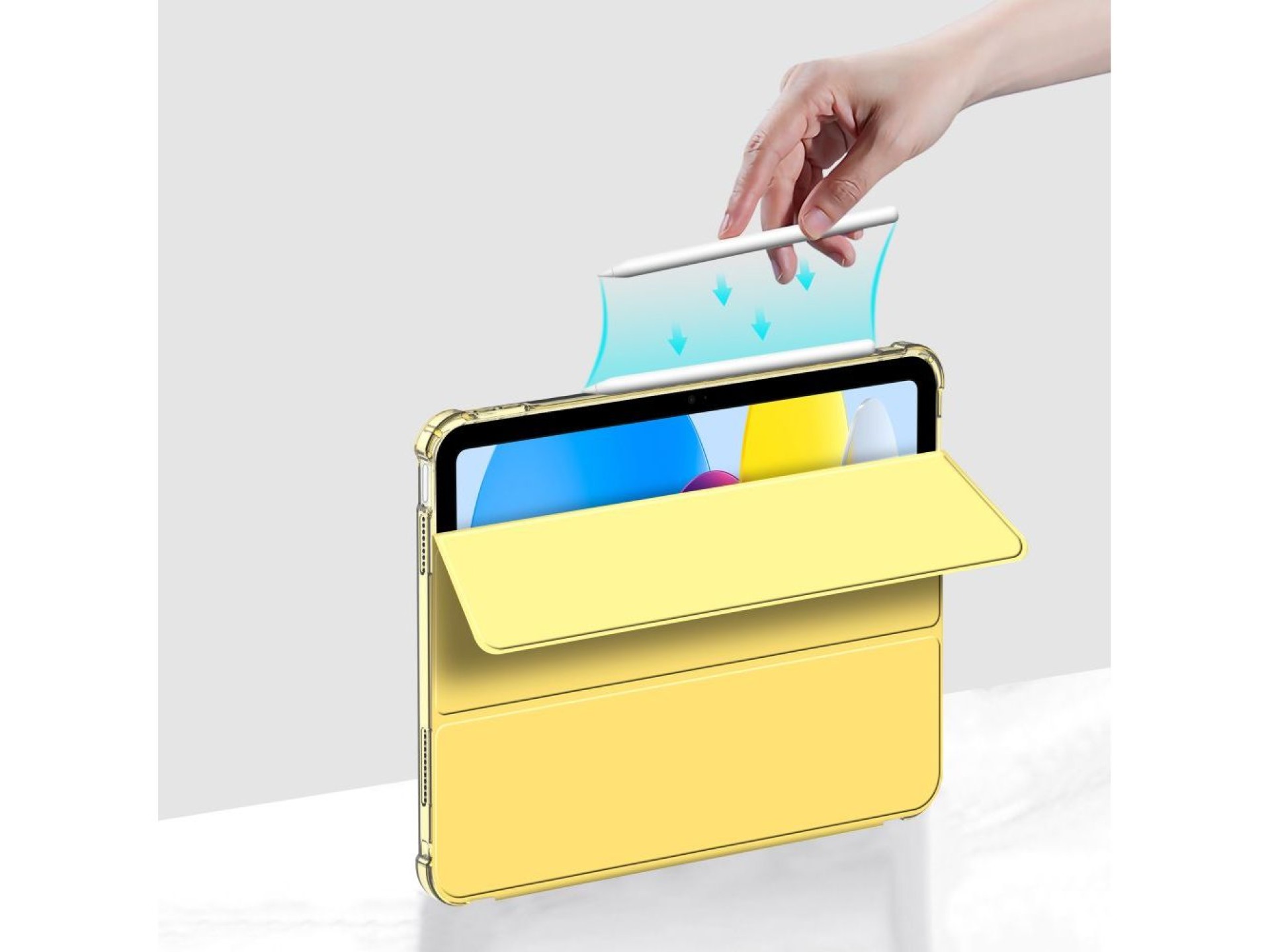 Tech-Protect SC Pen Hybrid Case for iPad 10 / 2022 - Yellow - Transparent