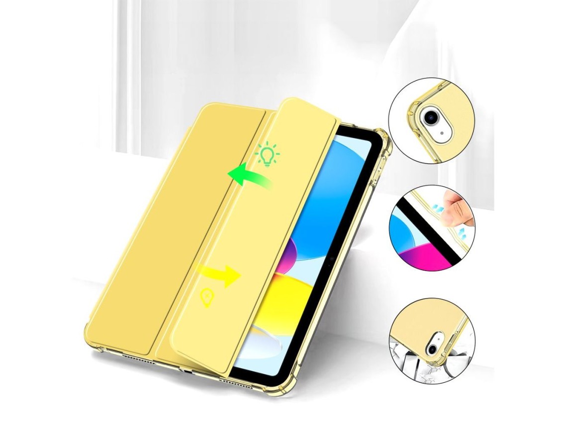 Tech-Protect SC Pen Hybrid Case for iPad 10 / 2022 - Yellow - Transparent