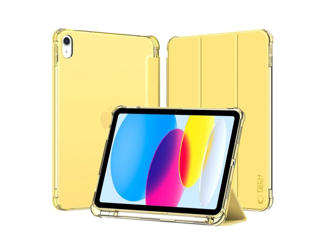 Tech-Protect SC Pen Hybrid Case for iPad 10 / 2022 - Yellow - Transparent