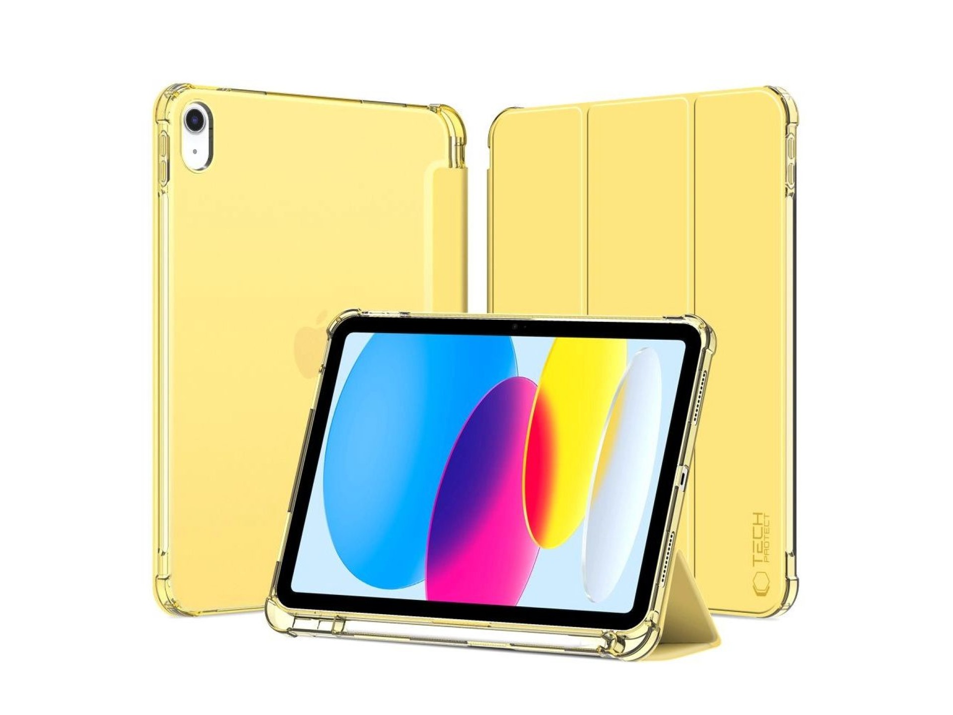 Tech-Protect SC Pen Hybrid Case for iPad 10 / 2022 - Yellow - Transparent