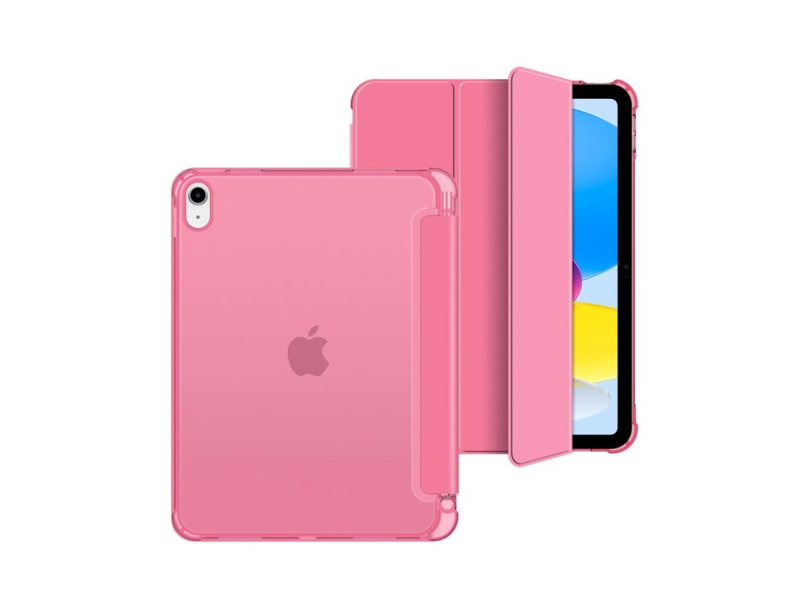Capa híbrida Tech-Protect SC Pen para iPad 10 / 2022 - Rosa - Transparente