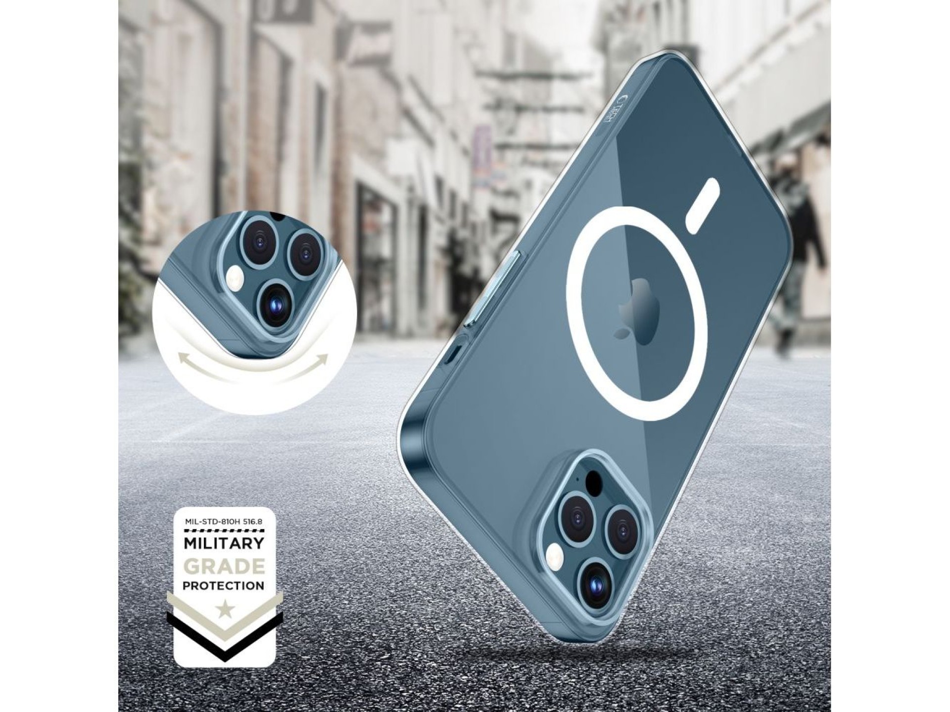 Capa Tech-Protect FlexAir MagSafe para iPhone 12 / 12 Pro - Transparente