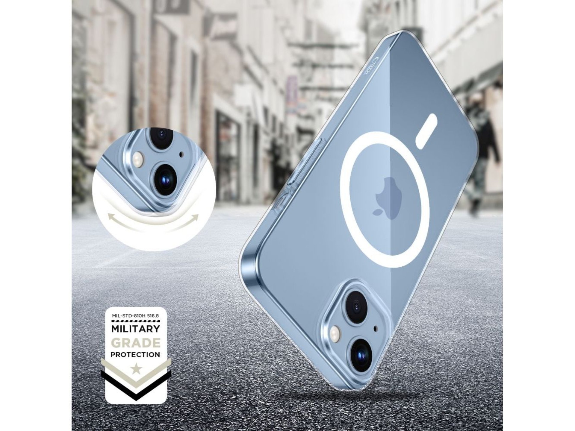 Funda Tech-Protect FlexAir MagSafe para iPhone 13/14 - Transparente