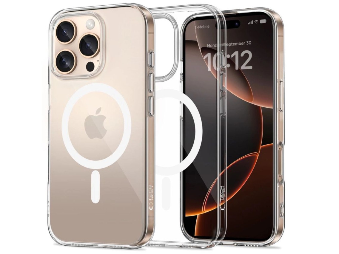 Funda Tech-Protect FlexAir MagSafe para iPhone 16 Pro - Transparente