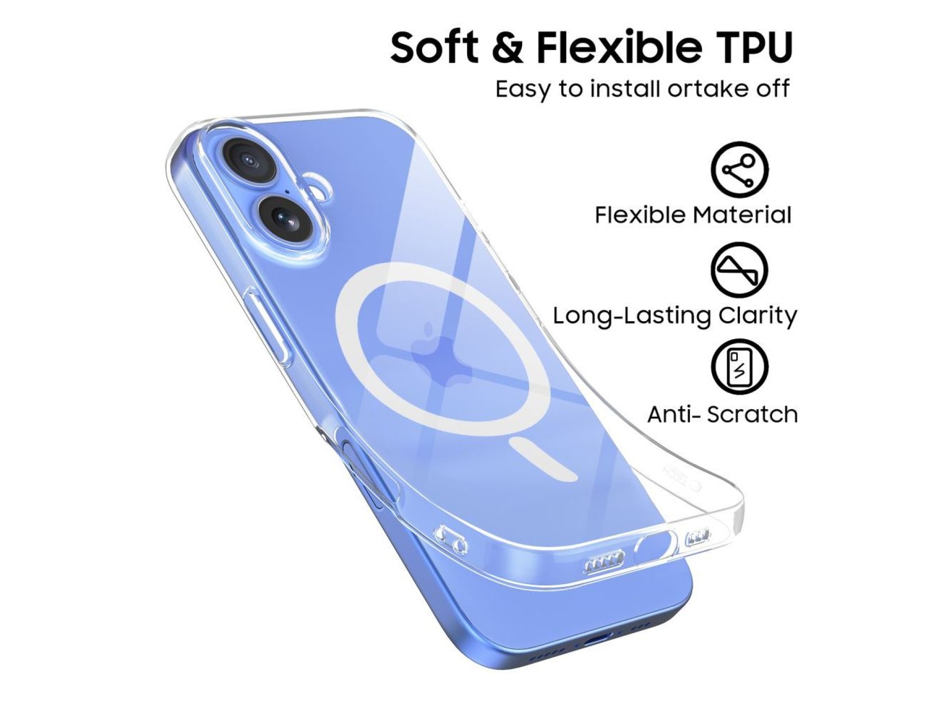 Tech-Protect FlexAir MagSafe iPhone 16 Case - Clear