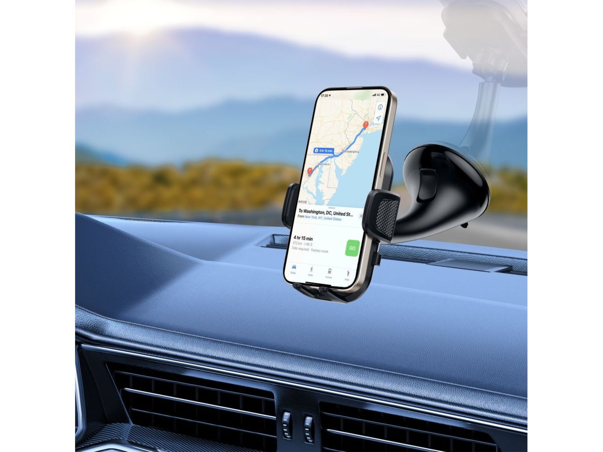 Soporte para coche Tech-Protect V8 para salpicadero y rejilla de ventilación - Negro