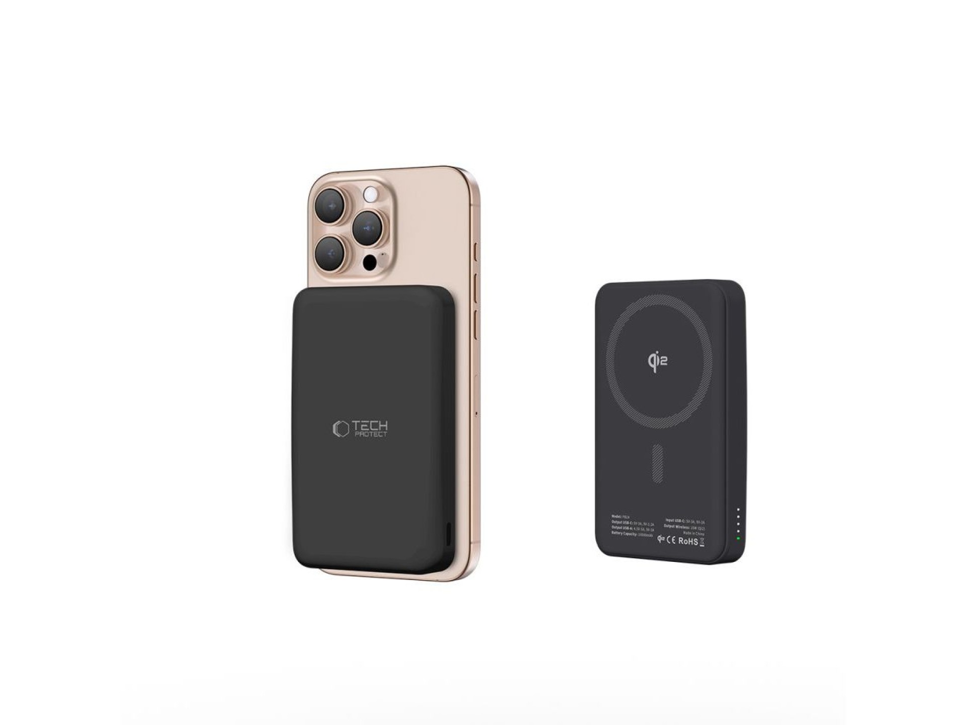 Powerbank Tech-Protect PB24 LifeMag QI2 MagSafe 10000 mAh - negro