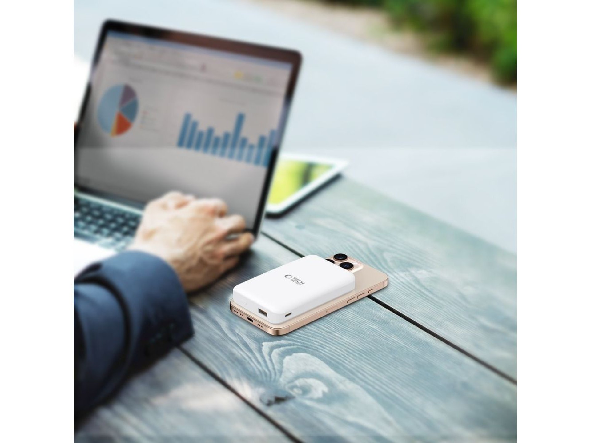 Powerbank Tech-Protect PB24 LifeMag QI2 MagSafe 10000 mAh - blanco
