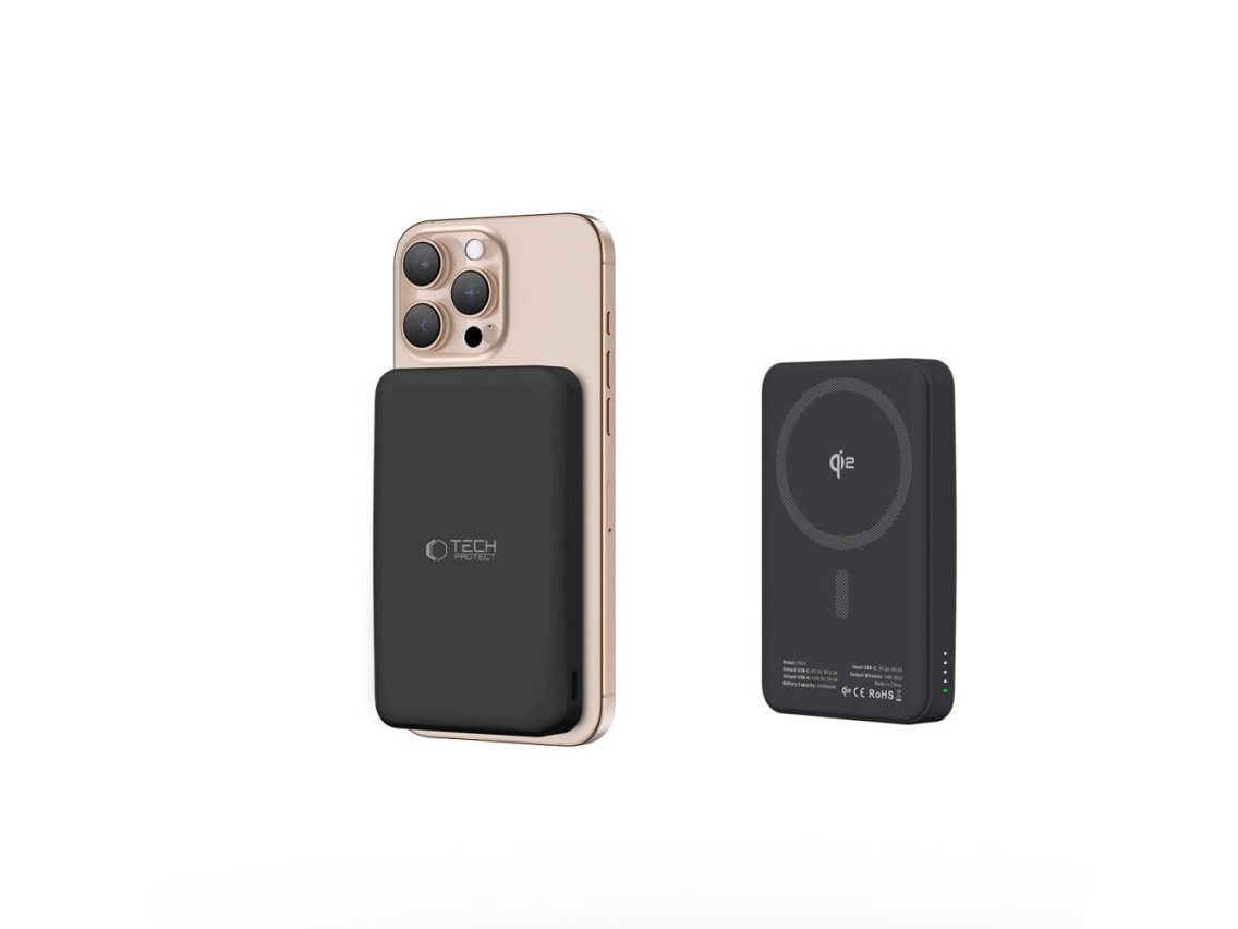 Powerbank Tech-Protect PB24 LifeMag QI2 MagSafe 10000 mAh - negro