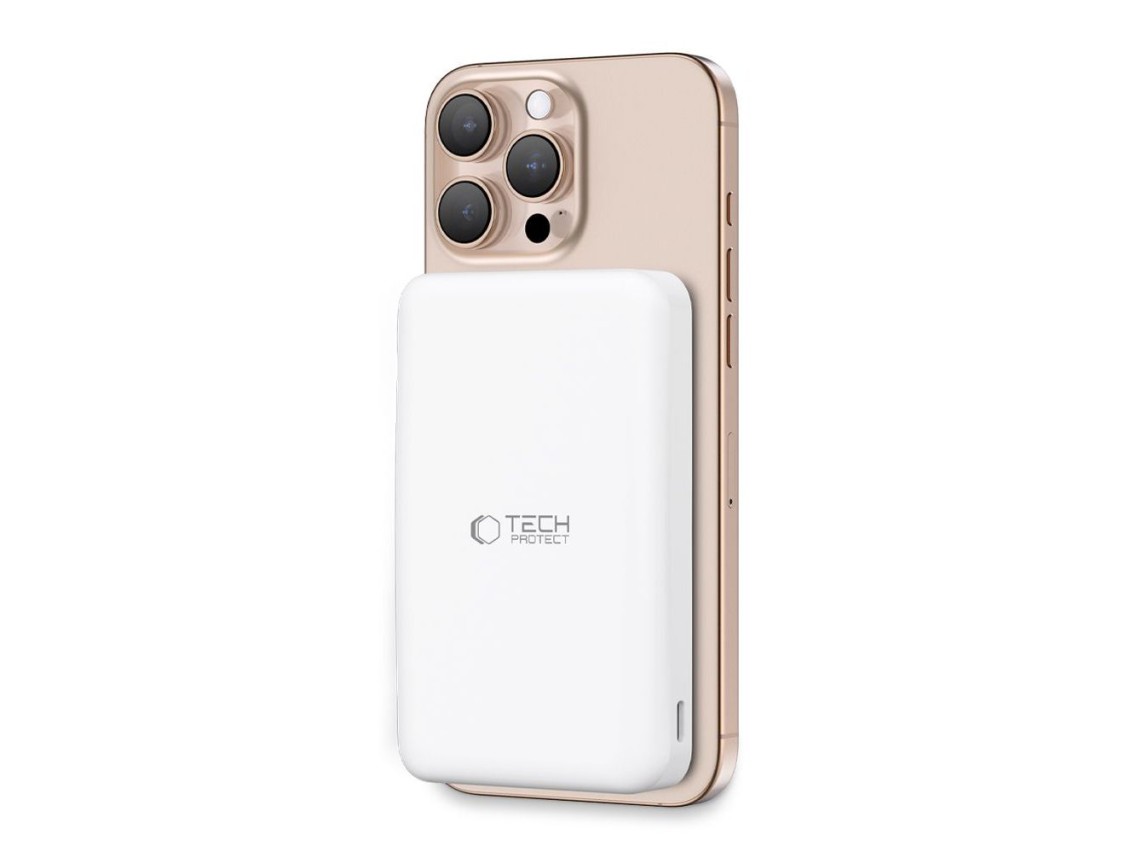 Powerbank Tech-Protect PB24 LifeMag QI2 MagSafe 10000 mAh - blanco