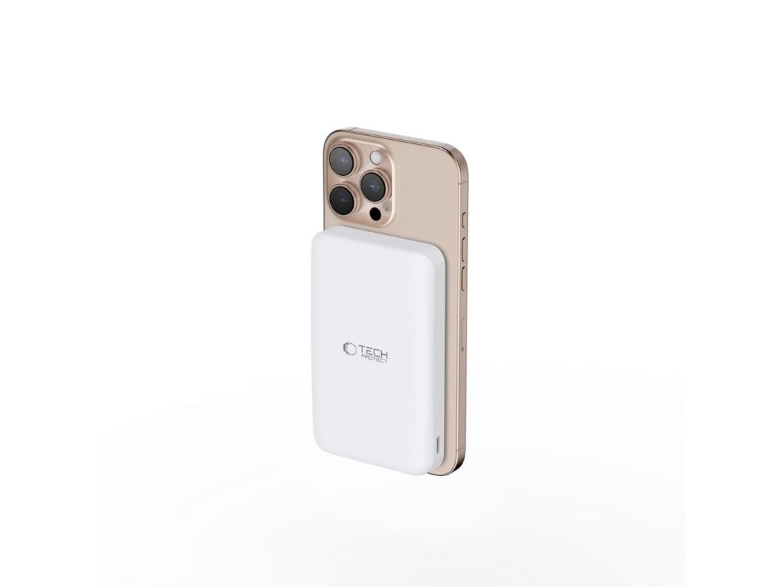 Powerbank Tech-Protect PB24 LifeMag QI2 MagSafe 10000 mAh - blanco