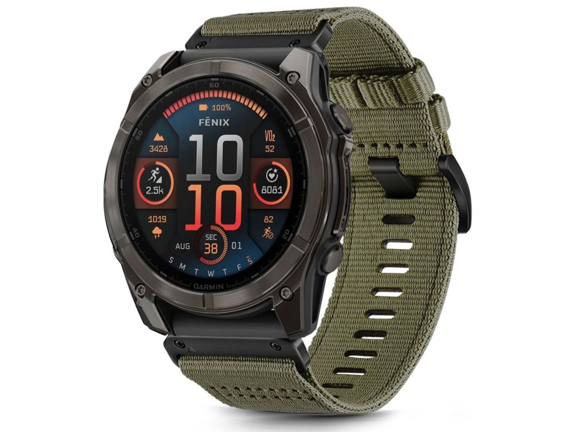 Tech-Protect Nylon strap for Garmin Fenix 5X / 5X PLUS / 6X / 6X PRO / 7X / 8 (51 mm) - green