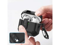 Capa Tech-Protect Carbonox para AirPods 4 - Preta Capa Tech-Protect Carbonox para AirPods 4 - Preta