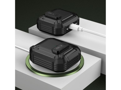 Funda Tech-Protect Carbonox para AirPods 4 - Negra